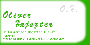 oliver hajszter business card